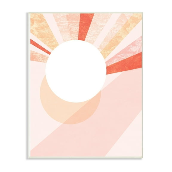 Stupell Peach Mod Stone Texture Geometric Suns Rising Wall Plaque Art, 10 x 15, Proudly A 10 x 15