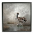thumbnail image 1 of Stupell Pelican Bird Waterside Marsh Animals & Insects Photography Black Framed Art Print Wall Art, 1 of 7