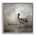thumbnail image 1 of Stupell Pelican Bird Waterside Marsh Animals & Insects Photography Gray Framed Art Print Wall Art, 1 of 7