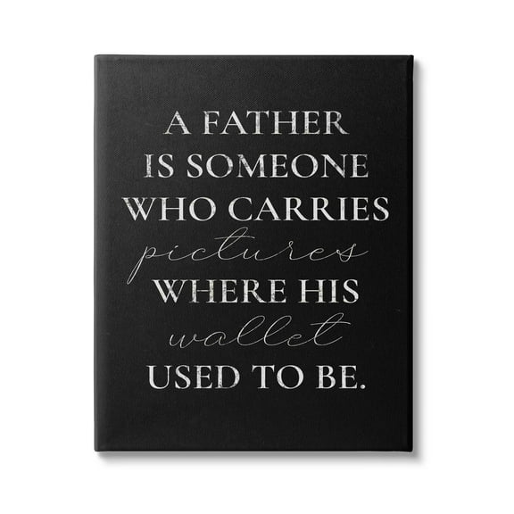 Stupell Pictures Where Wallet Used To Be Father Inspirational Painting Gallery Wrapped Canvas Print Wall Art