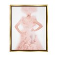 thumbnail image 1 of Stupell Pink Fluffy Fashion Gown Beauty & Fashion Painting Gold Floater Framed Art Print Wall Art, 1 of 6