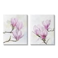 thumbnail image 1 of Stupell Pink Magnolia Flower Blossoms Botanical & Floral Painting Gallery Wrapped Canvas Print Wall Art, Set of 2, 1 of 7