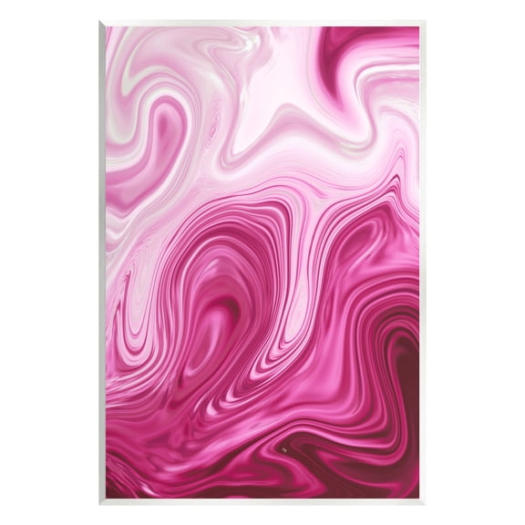 Stupell Pink Marble Abstract Swirls Abstract Painting Wall Plaque Unframed Art Print Wall Art