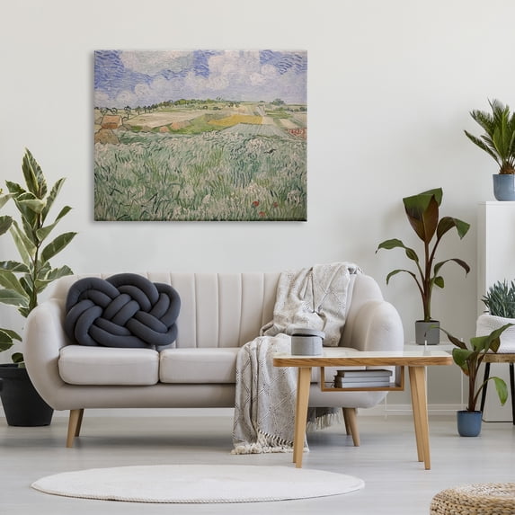 Stupell Plain Near Auvers Van Gogh Classic Landscape Painting Gallery Wrapped Canvas Print Wall Art
