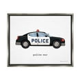 thumbnail image 1 of Stupell Police Car Vehicle Educational Transportation Painting Gray Floater Framed Art Print Wall Art, 1 of 6