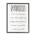 thumbnail image 1 of Stupell Positive Self Care Affirmation Reminders Inspirational Painting Black Framed Art Print Wall Art, 1 of 7