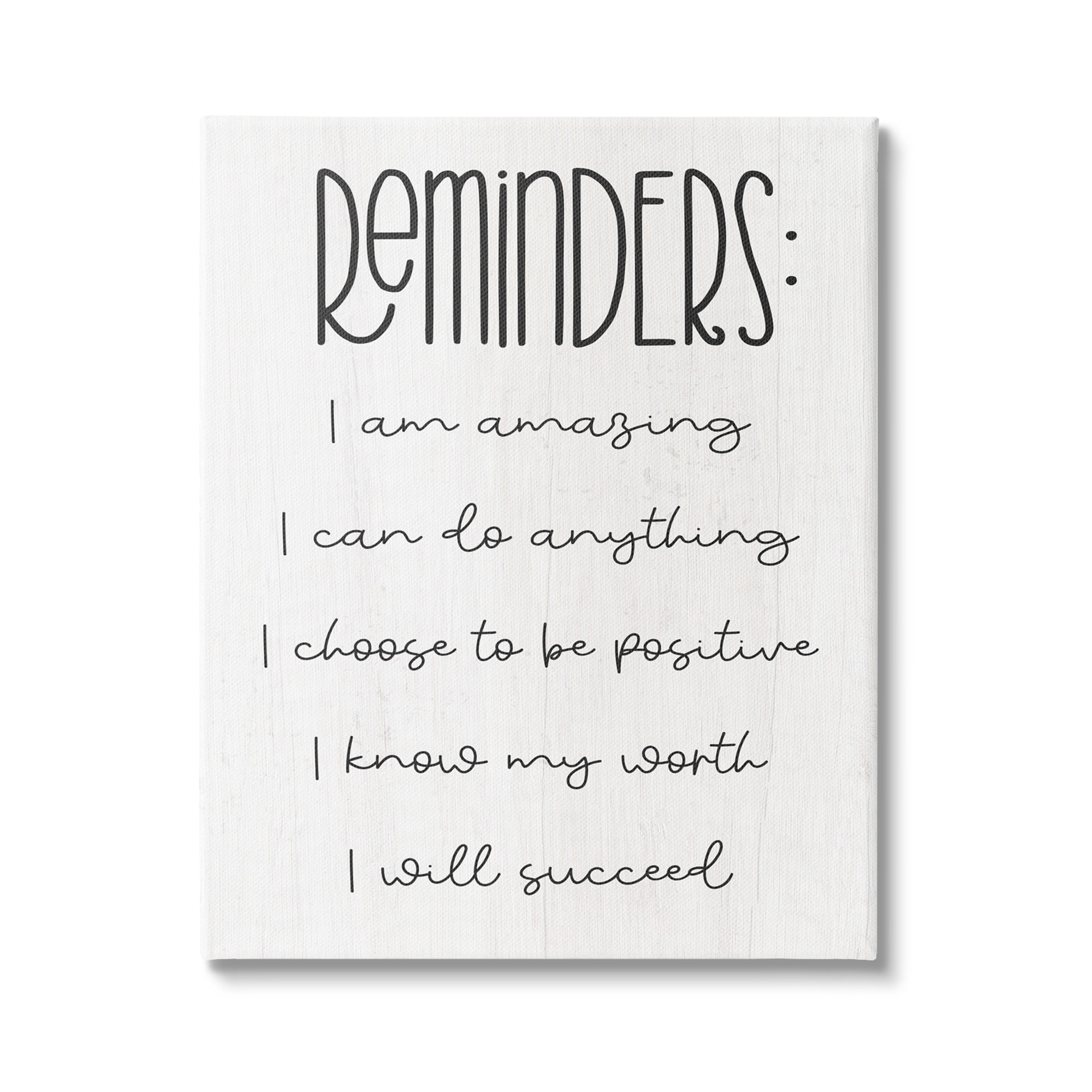 White Canvas Motivational Quote Wall Art, 16" x 20"
