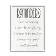 thumbnail image 1 of Stupell Positive Self Care Affirmation Reminders Inspirational Painting White Framed Art Print Wall Art, 1 of 7