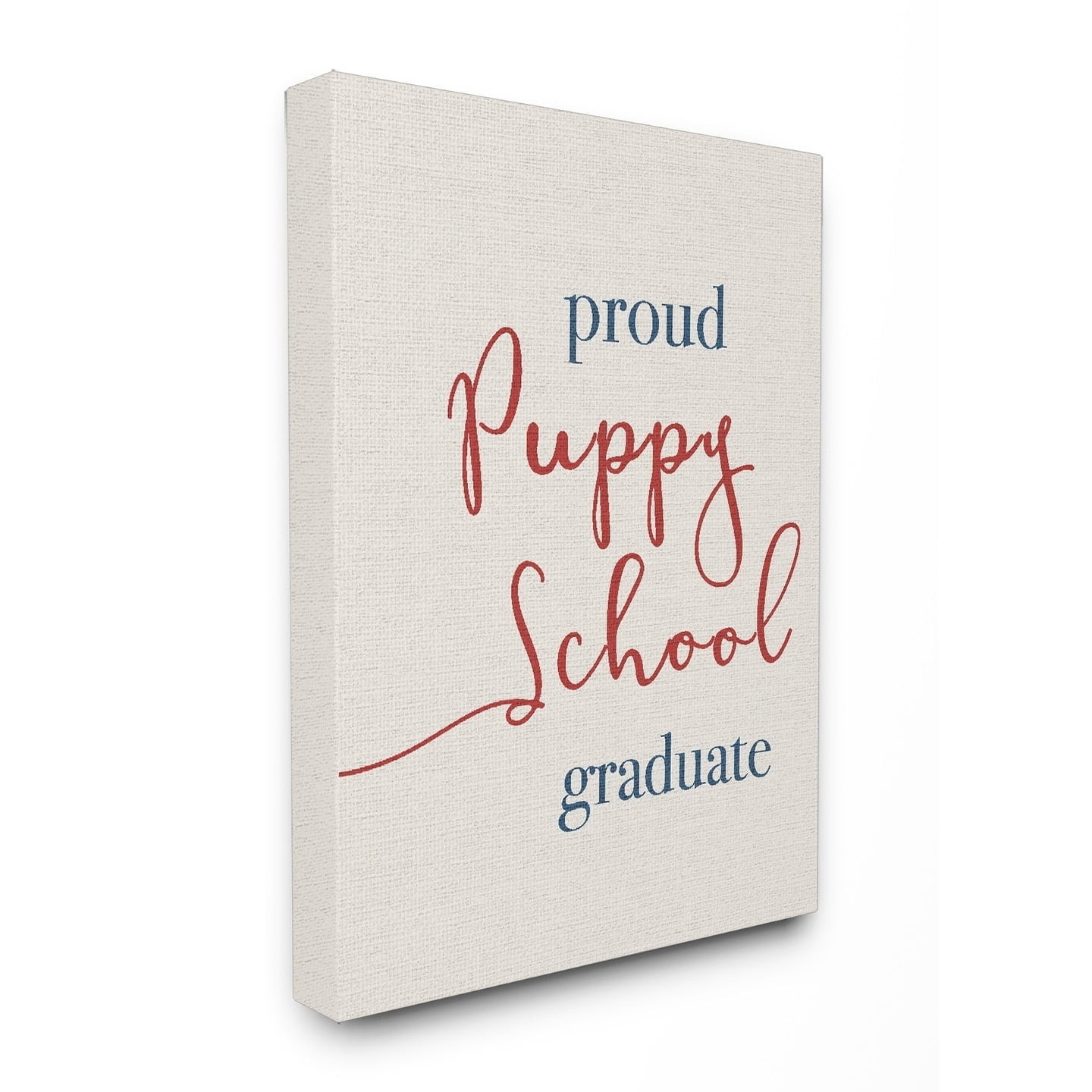 Stupell Proud Puppy School Grad Stretched Canvas Wall Art 24 x 30