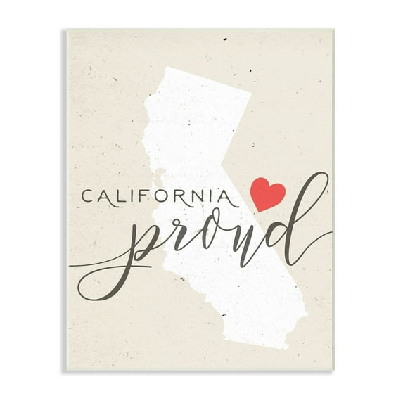 Stupell Proud with Heart Wall Plaque Art 13 x 19