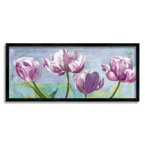 Stupell Purple Irises Nature Blooms Botanical & Floral Painting Black Framed Art Print Wall Art