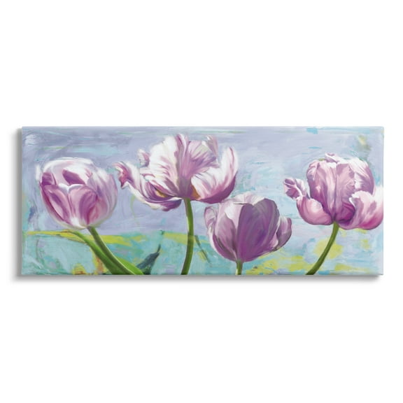 Stupell Purple Irises Nature Blooms Botanical & Floral Painting Gallery Wrapped Canvas Print Wall Art