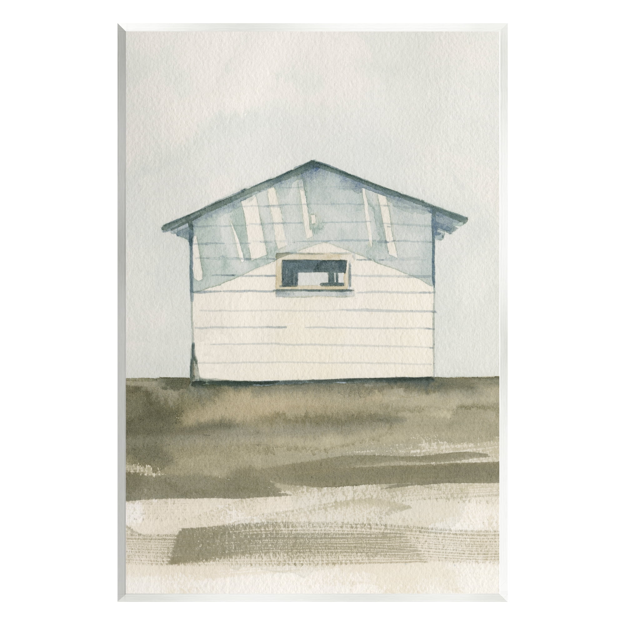 Stupell Quiet Cabin Rural Watercolor Landscape Painting Wall Plaque Unframed Art Print Wall Art
