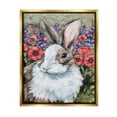 thumbnail image 1 of Stupell Rabbit Flower Meadow Nature Animals & Insects Painting Gold Floater Framed Art Print Wall Art, 1 of 6
