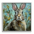 thumbnail image 1 of Stupell Rabbit Portrait Botanical Blooms Animals & Insects Painting Gray Framed Art Print Wall Art, 1 of 8