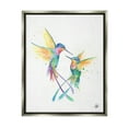 thumbnail image 1 of Stupell Rainbow Birds Flying Duo Animals & Insects Painting Gray Floater Framed Art Print Wall Art, 1 of 6