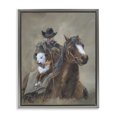 thumbnail image 1 of Stupell Ranch Cowboy Western Horse Animals & Insects Painting Gray Floater Framed Art Print Wall Art, 1 of 9