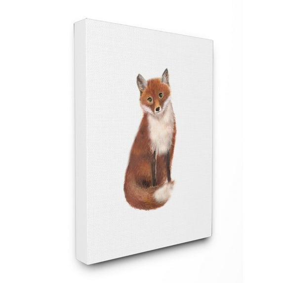 Stupell Red Woodland Creature Canvas Wall Art 30 x 40