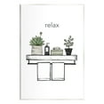 thumbnail image 1 of Stupell Relax Bathroom Potted Botanicals Typography Painting Wall Plaque Unframed Art Print Wall Art, 1 of 6
