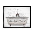 thumbnail image 1 of Stupell Relax Soak Unwind Bathtub Bubbles Typography Painting Black Floater Framed Art Print Wall Art, 1 of 9