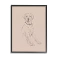 thumbnail image 1 of Stupell Retriever Dog Minimal Drawing Animals & Insects Drawing Black Framed Art Print Wall Art, 1 of 7