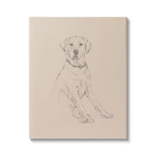 Pug Drawing Art Print Artist Ethan Harper. Cute Gifts for Dog