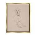 thumbnail image 1 of Stupell Retriever Dog Minimal Drawing Animals & Insects Drawing Gold Floater Framed Art Print Wall Art, 1 of 6
