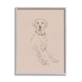 thumbnail image 1 of Stupell Retriever Dog Minimal Drawing Animals & Insects Drawing Gray Framed Art Print Wall Art, 1 of 7