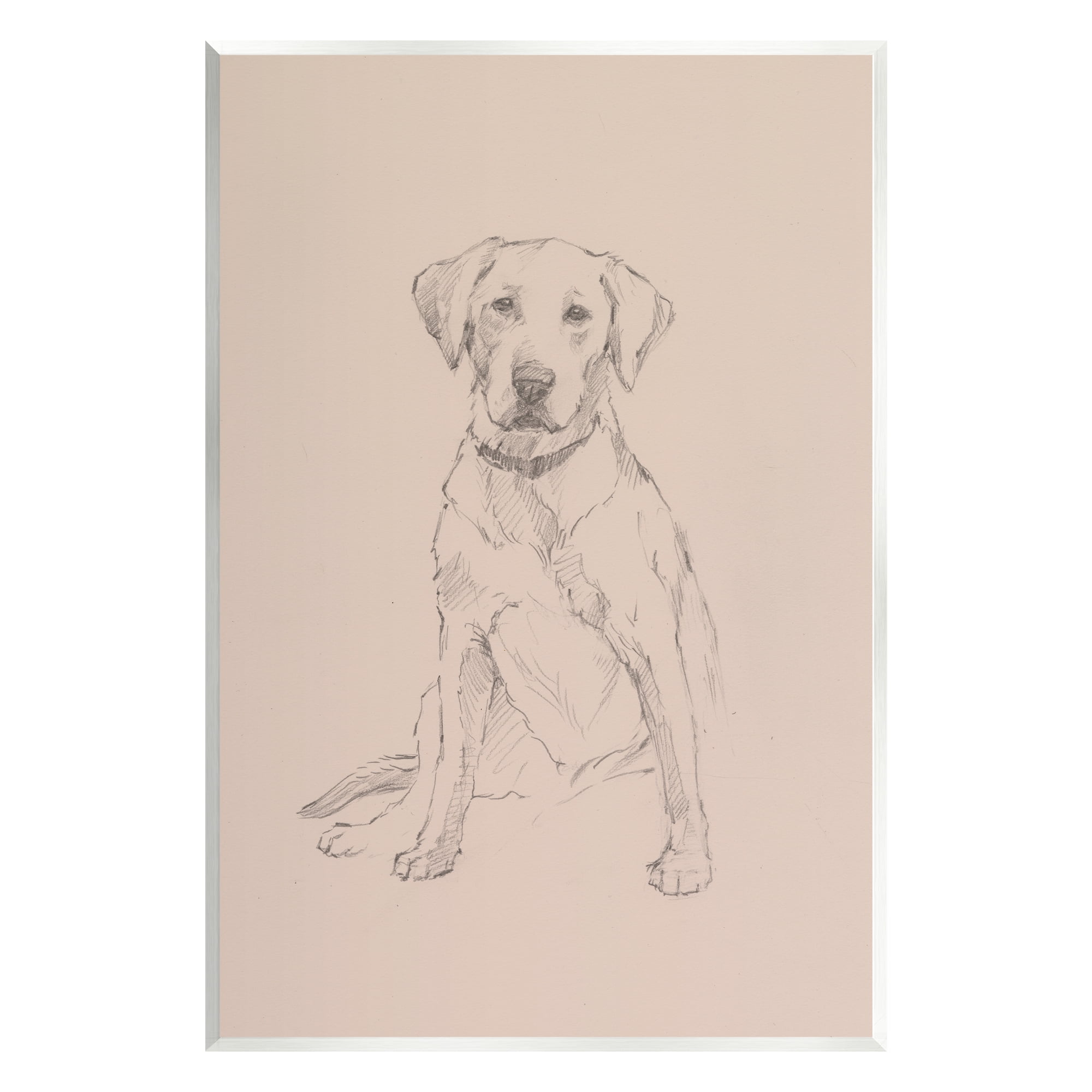 Stupell Retriever Drawing Animal Portrait Animals & Insects Drawing Wall Plaque Unframed Art Print Wall Art