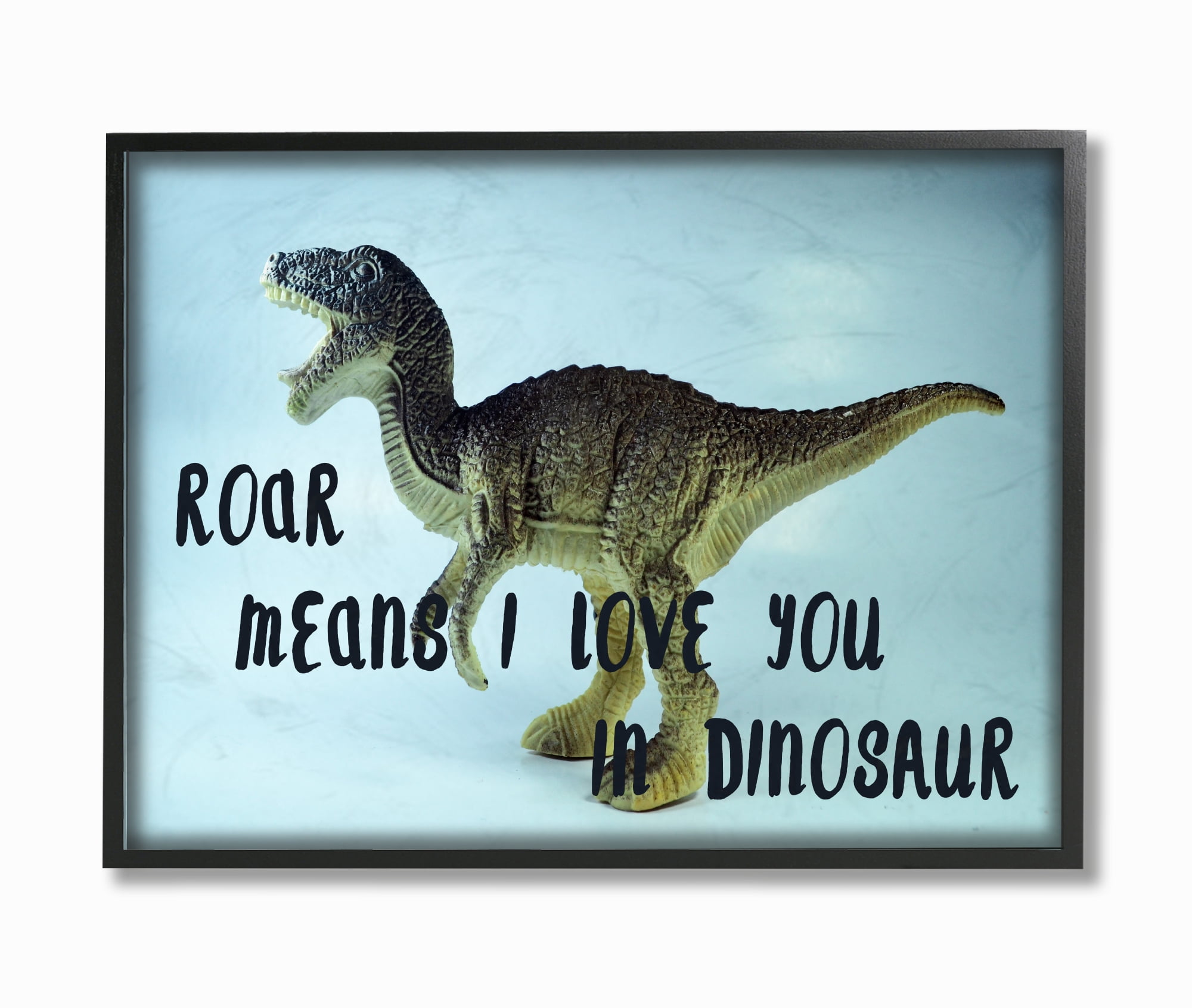 Stupell Roar Is I Love You In Dinosaur Framed Giclee Texture Art 16 x 20