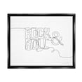 thumbnail image 1 of Stupell Rock & Roll Music Line Doodle Beauty & Fashion Painting Black Floater Framed Art Print Wall Art, 1 of 9