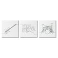 thumbnail image 1 of Stupell Rock & Roll Musical Instrument Doodles Beauty & Fashion Painting Gallery Wrapped Canvas Print Wall Art, Set of 3, 1 of 7