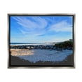 thumbnail image 1 of Stupell Rocky Beach Coast Horizon Sky Landscape Painting Gray Floater Framed Art Print Wall Art, 1 of 6