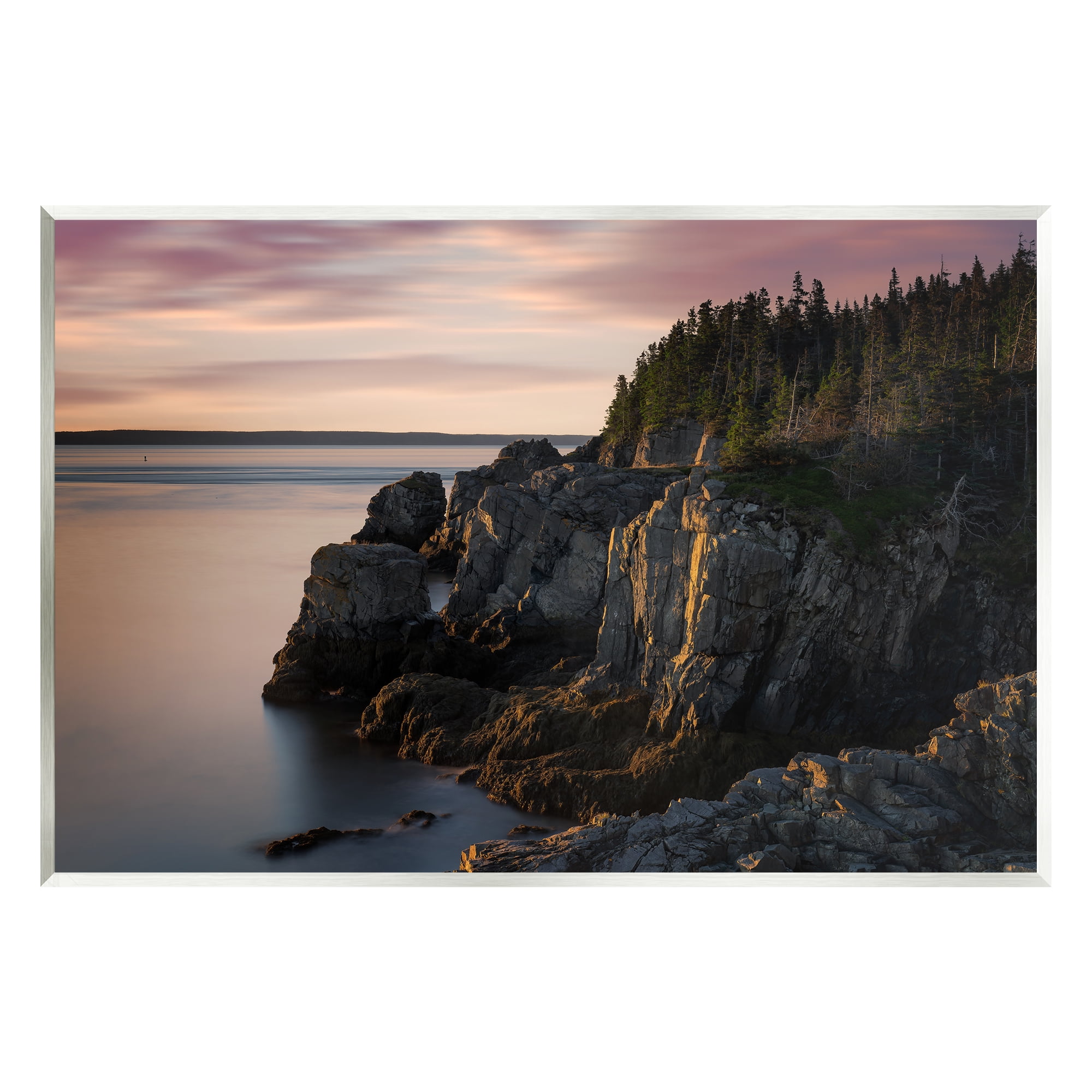 Stupell Rocky Cliff Seaside Nature Landscape Photography Wall Plaque Unframed Art Print Wall Art