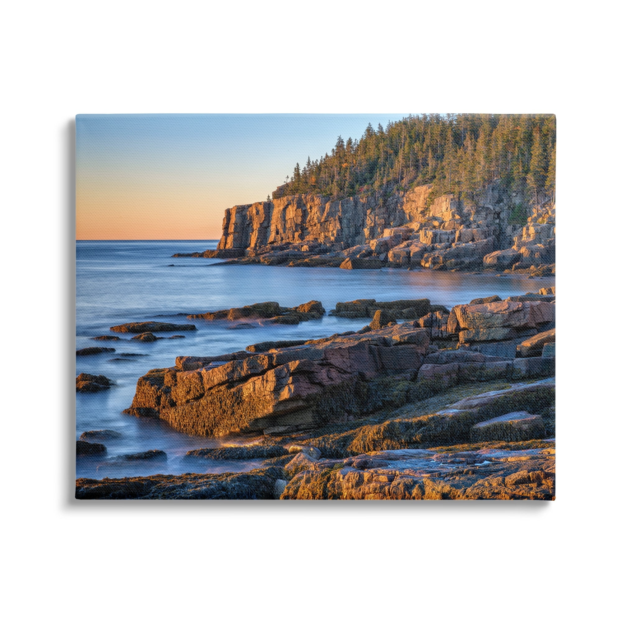 Stupell Rocky Cove Ocean Cliffs Landscape Photography Gallery Wrapped Canvas Print Wall Art