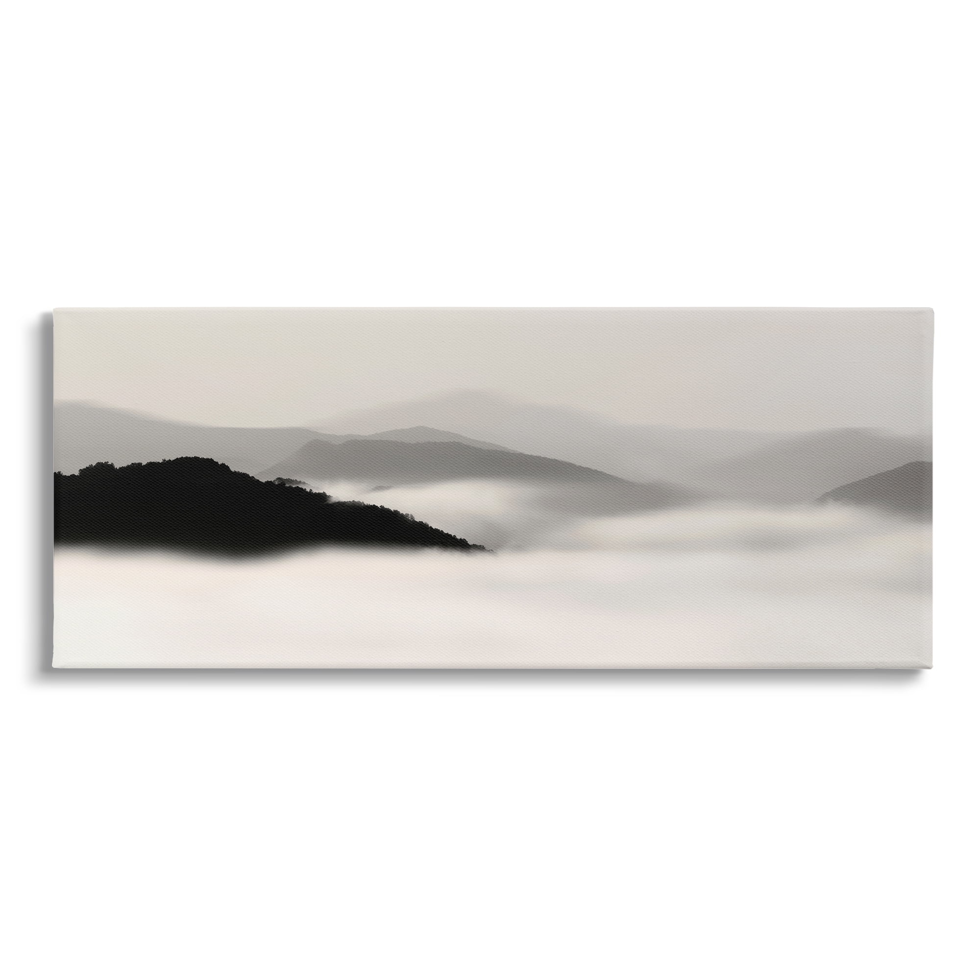 Stupell Rolling Fog Cloudy Mountains Landscape Photography Gallery Wrapped Canvas Print Wall Art