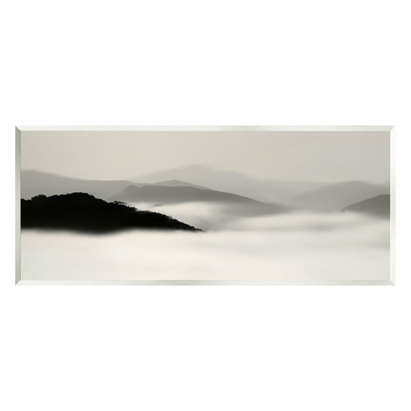 Stupell Rolling Fog Cloudy Mountains Landscape Photography Wall Plaque Unframed Art Print Wall Art