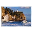 thumbnail image 1 of Stupell Rolling Sea Waves Lighthouse Cliff Landscape Photography Wall Plaque Unframed Art Print Wall Art, 1 of 6