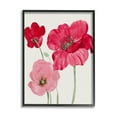 thumbnail image 1 of Stupell Romantic Red Poppies Trio Botanical & Floral Painting Black Framed Art Print Wall Art, 1 of 7