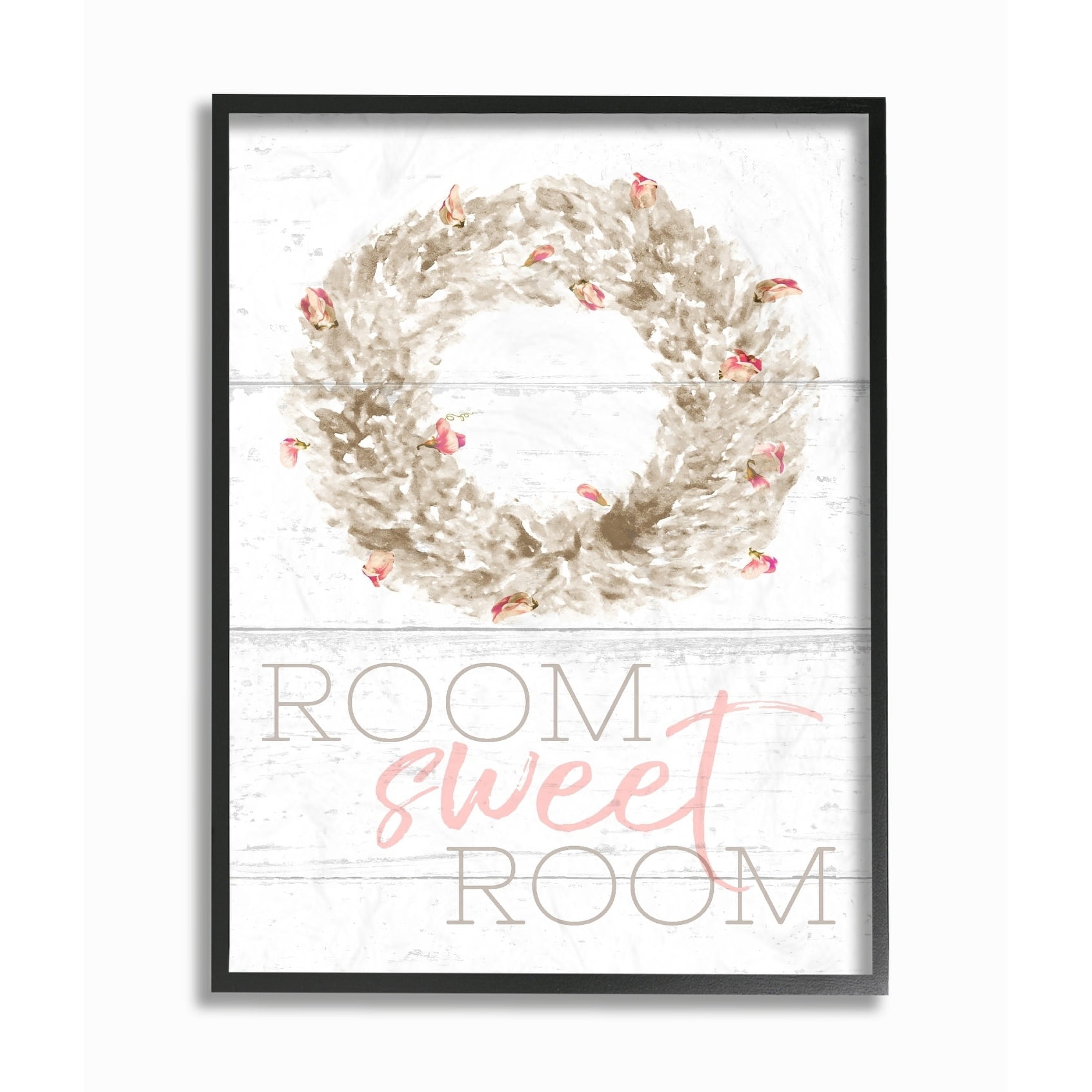 Stupell  Room Sweet Room Wreath Framed Giclee Art 16 x 20
