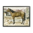 thumbnail image 1 of Stupell Rural Brown Horse Country Scene Animals & Insects Painting Black Framed Art Print Wall Art, 1 of 7