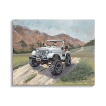 Stupell Rural Off Road Truck Mountainside Transportation Painting Gallery Wrapped Canvas Print Wall Art