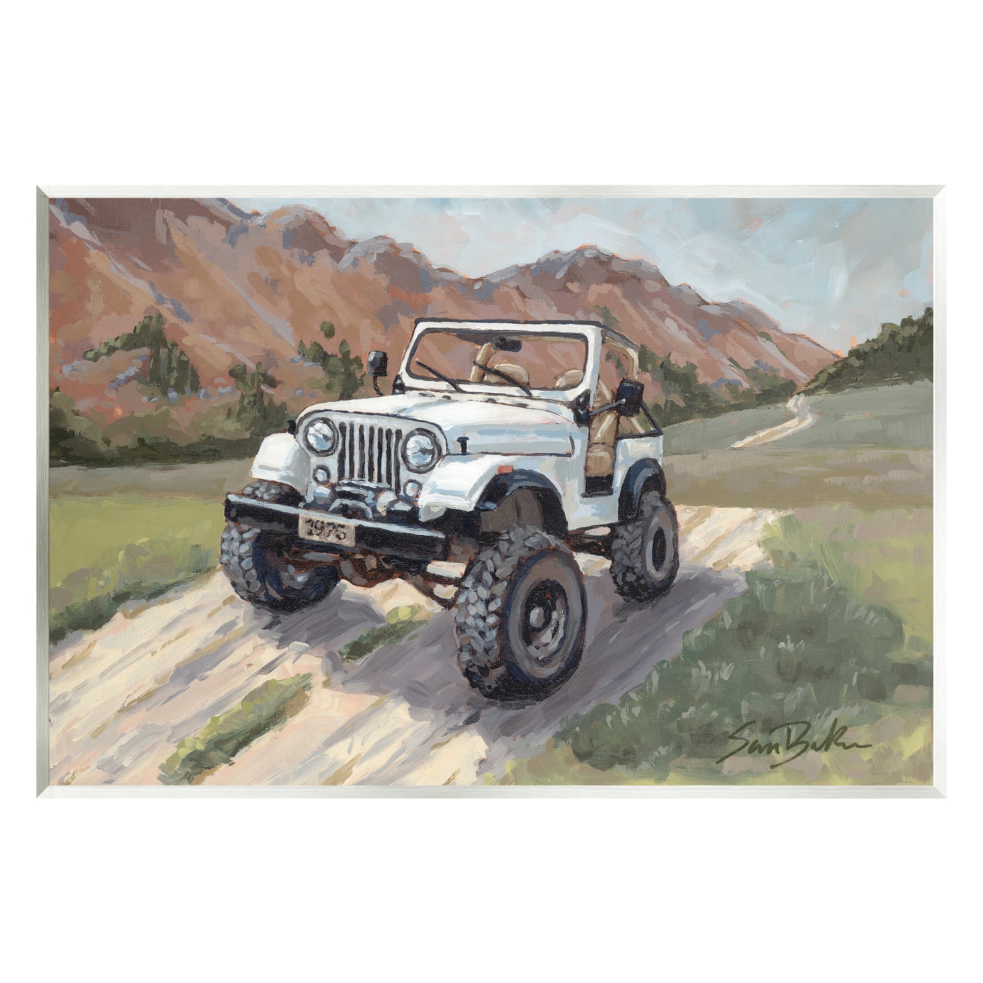 Stupell Rural Off Road Truck Mountainside Transportation Painting Wall Plaque Unframed Art Print Wall Art