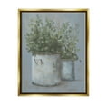 thumbnail image 1 of Stupell Rustic Country Potted Plants Botanical & Floral Painting Gold Floater Framed Art Print Wall Art, 1 of 6