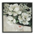 thumbnail image 1 of Stupell Rustic Fashion Woman Floral Hat Botanical & Floral Painting Black Framed Art Print Wall Art, 1 of 7