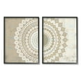 thumbnail image 1 of Stupell Rustic Mandala Boho Pattern Abstract Painting Black Framed Art Print Wall Art, Set of 2, 1 of 8