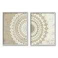 thumbnail image 1 of Stupell Rustic Mandala Boho Pattern Abstract Painting Gray Framed Art Print Wall Art, Set of 2, 1 of 8
