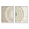 thumbnail image 1 of Stupell Rustic Mandala Boho Pattern Abstract Painting White Framed Art Print Wall Art, Set of 2, 1 of 9