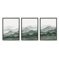 thumbnail image 1 of Stupell Sage Hills Mountain Nature View Landscape Painting Black Framed Art Print Wall Art, Set of 3, 1 of 8