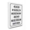 thumbnail image 1 of Stupell  Sage, Parsley, Rosemary, Mint, Marjoram, Thyme Stretched Canvas Wall Art 24 x 30, 1 of 5